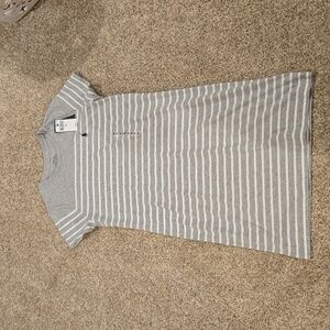 Ralph Lauren Polo grey/white stripe tshirt dress size medium